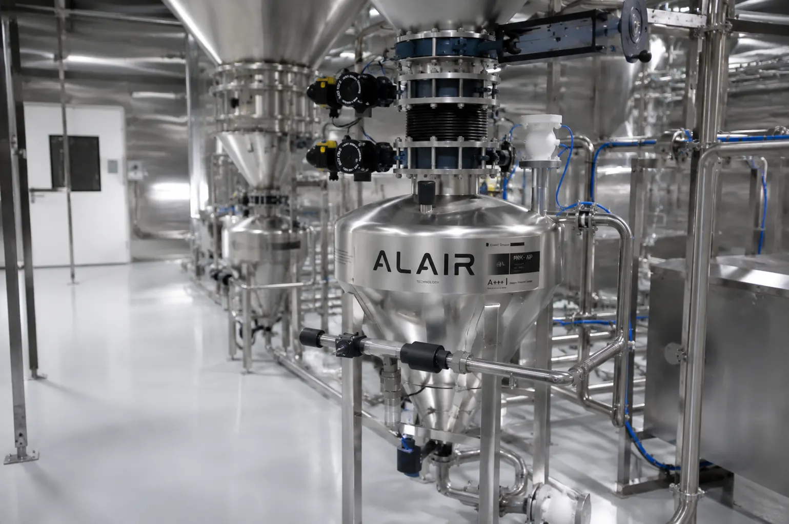 Інженерка ALAIR™ перевіряє роботу пневматичної лінії з планшетом — нова серія NPK-DP